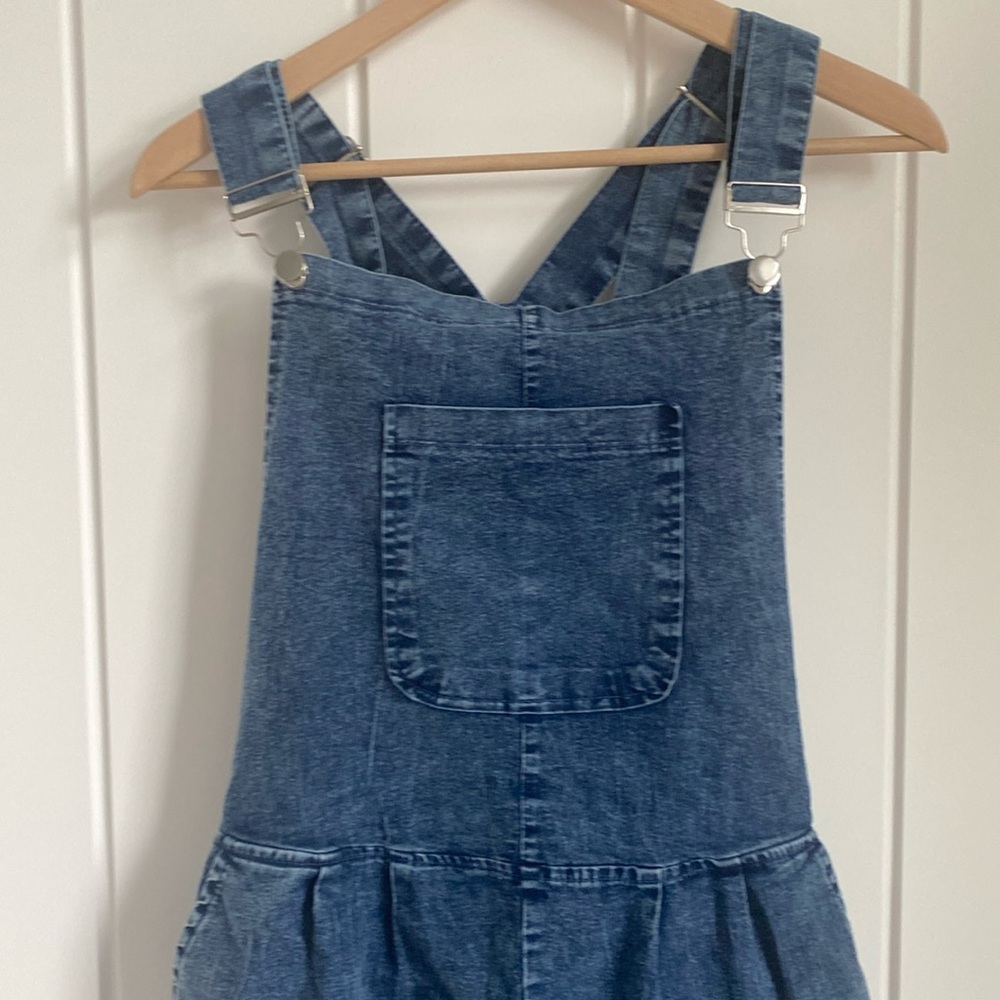 Lightweight blue denim overalls